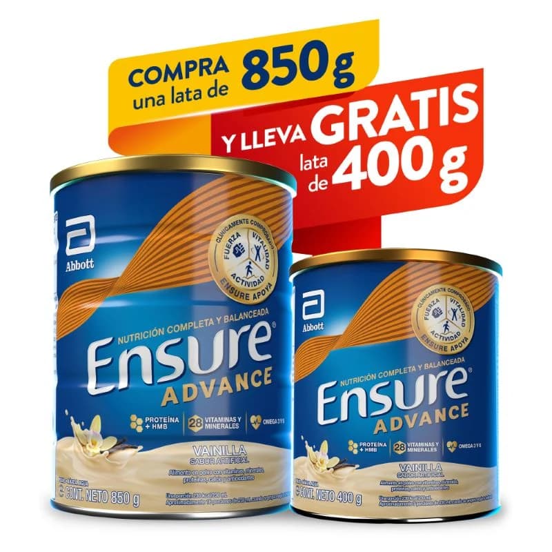 Ensure Advance Vainilla 850g Polvo(+400g)